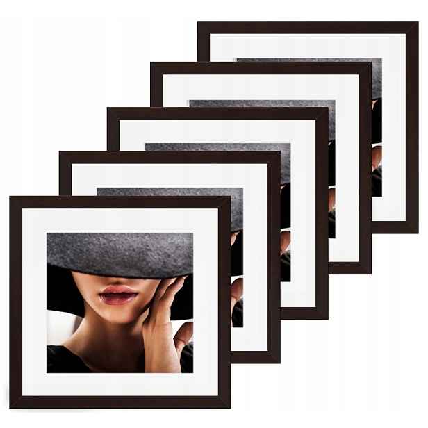 Sada 5 rámečků na fotografie 20x20 cm p-p Italia venge