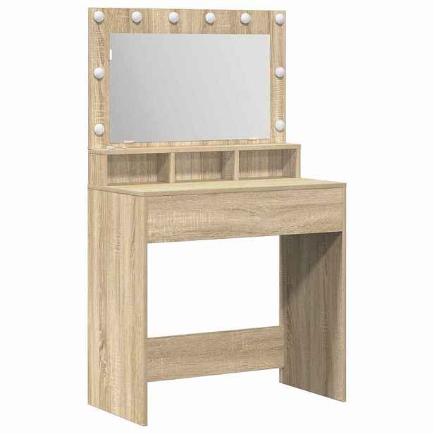 vidaXL Kosmetický stůl Sonoma dub 75,5 x 41 x 135 cm Kompozitní dřevo