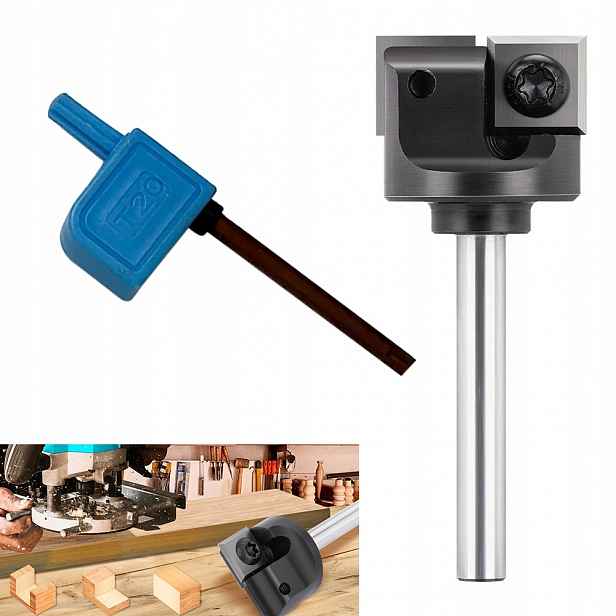 Zarovnávací Fréza Ploch 25,4MM Stopka 6MM pro desky 2T Sada