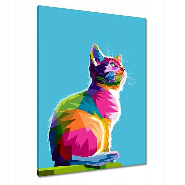 Obrazy 60x80 Abstraktní kočka
