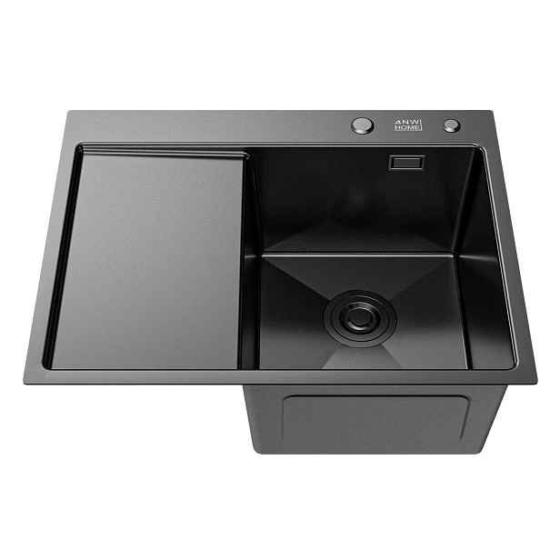 Dřez 63X50 CM Ocel 304 Na Stejné Úrovni Jako Pracovní Deska S Dávkovačem