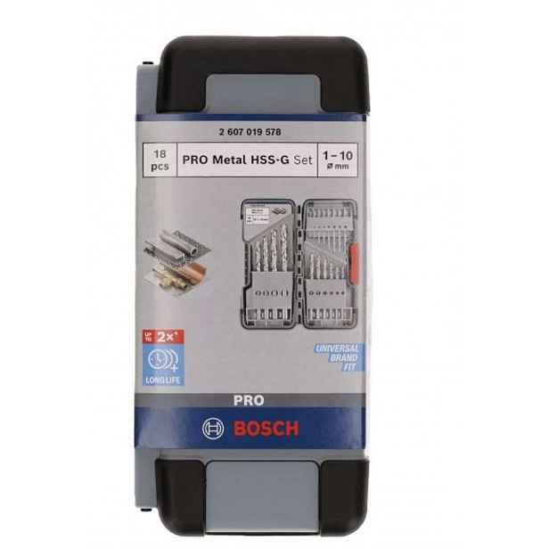 Bosch - 18dílná sada vrtáků do kovu 2607019578