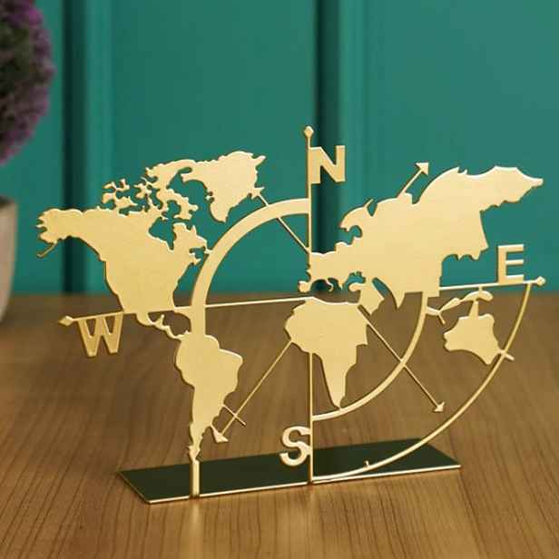 Dekorativní předmět World Map - Gold