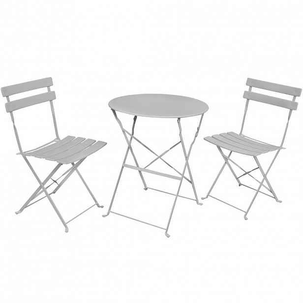 RAUMHIRSCH FURNITURE SKLÁDACÍ STŮL se skládacími židlemi, sada šedá 42/81/42