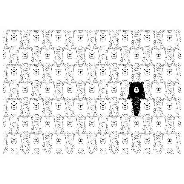 Tapeta Medvědi minimalismus arktické bílé skandinávské 520x318 lepidlo