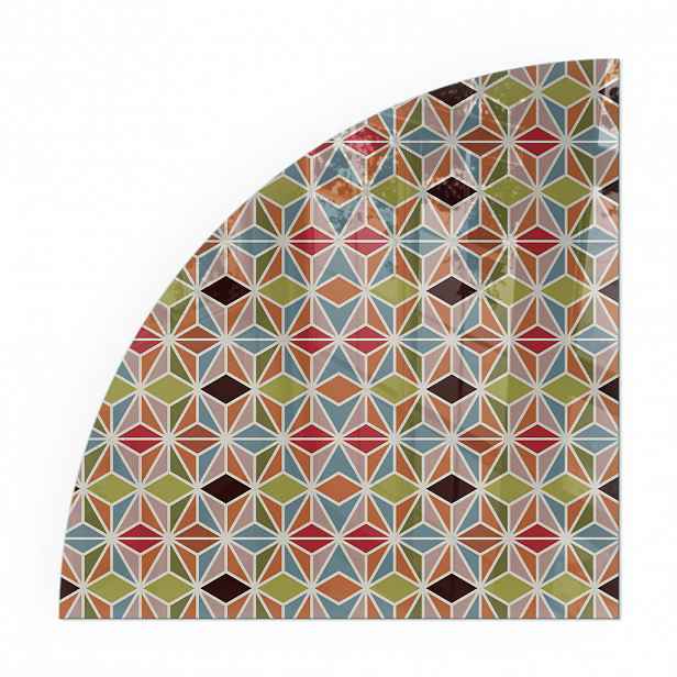 TULUP PODLOŽKA POD KRB 1/4 100x100 cm - Polygonální vzory v mřížce