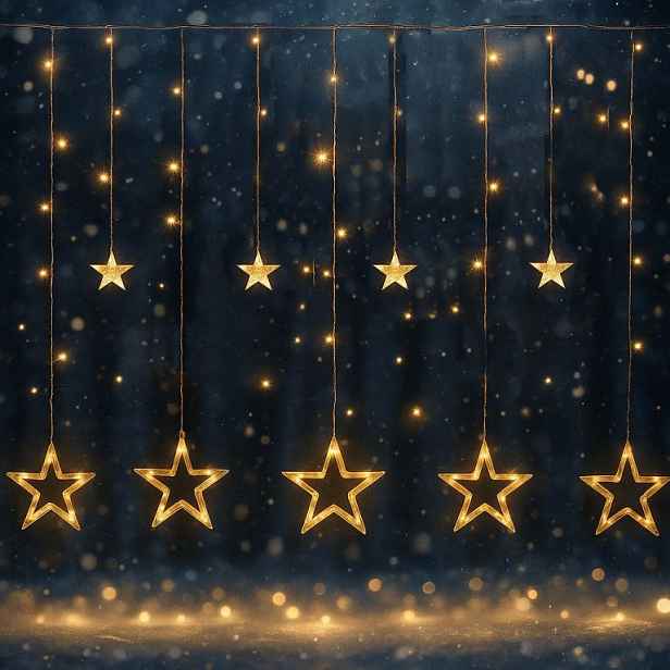 VOLTRONIC® 59573 Vánoční dekorace - svítící hvězdy - 150 LED teple bílá