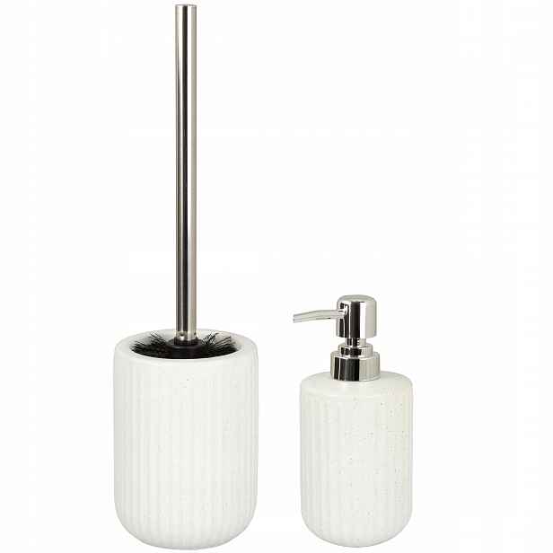 Bílý Nakarpain elegantní koupelnový set Luxusní Jemný