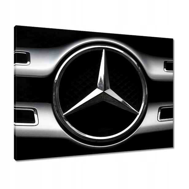 Obrazy 80x60 Mercedes Černobílé Bw