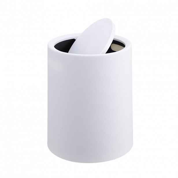 Relaxdays KOŠ Bílý s výklopným víkem 6 l plast
