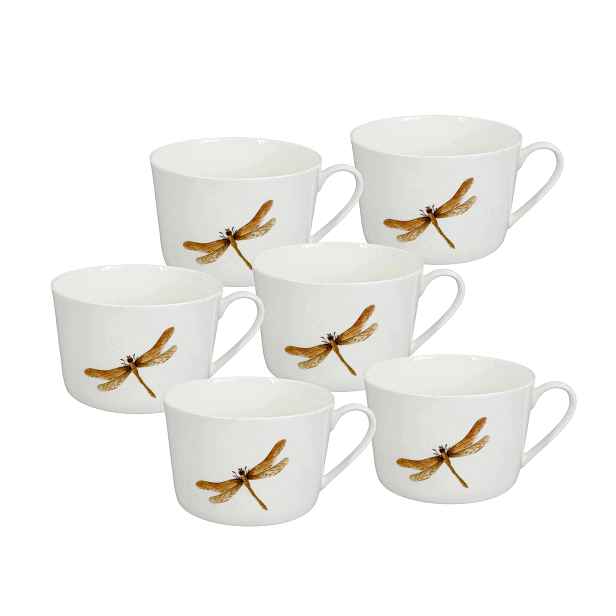Set 6ks porcelánový hrnek Grande Vážka 300 ml by inspire