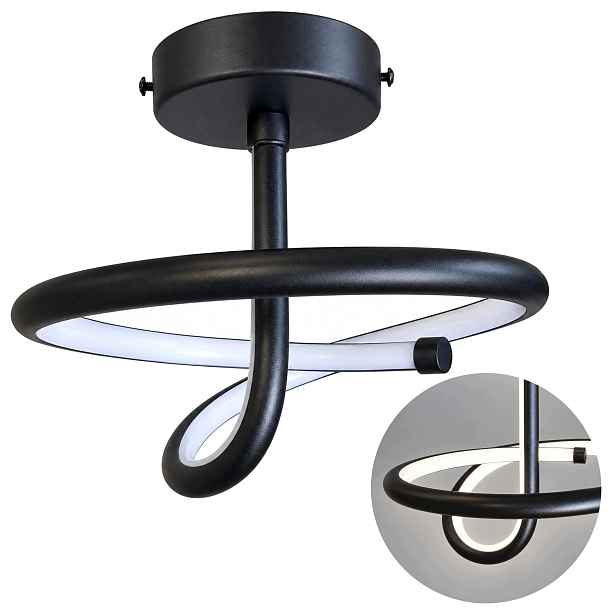 Stropní Svítidlo Černá Moderní Stropní Svítidlo Led Do Obývacího Pokoje Ložnice 24 CM Studená