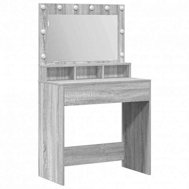 vidaXL Kosmetický stůl Šedá Sonoma 78,5 x 41 x 135 cm Kompozitní dřevo