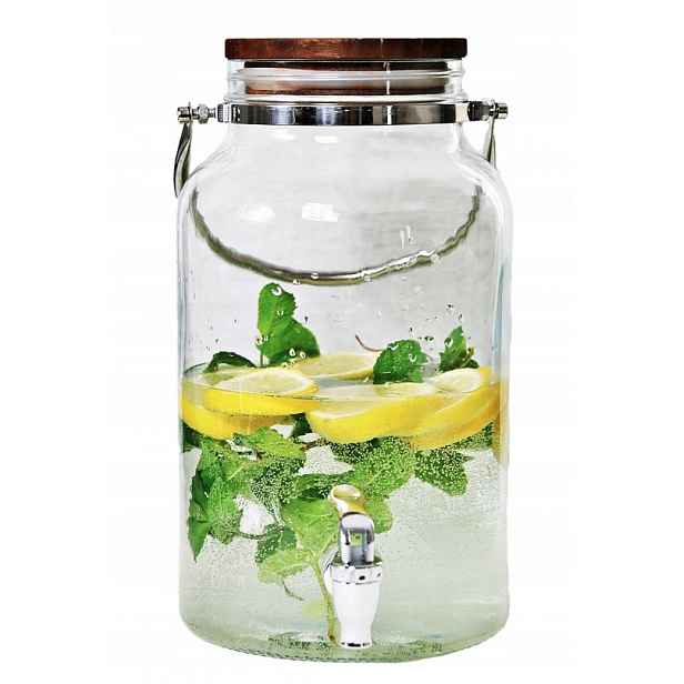 Skleněná Sklenice S Kohoutkem 6 L Konvice Na Limonádu Koktailového Džusu Kompotu Velká