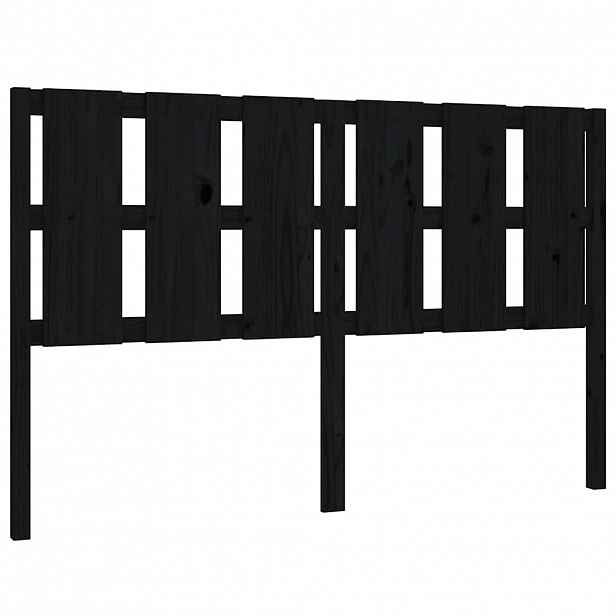 vidaXL Čelo postele černé 155,5 x 4 x 100 cm masivní borovice