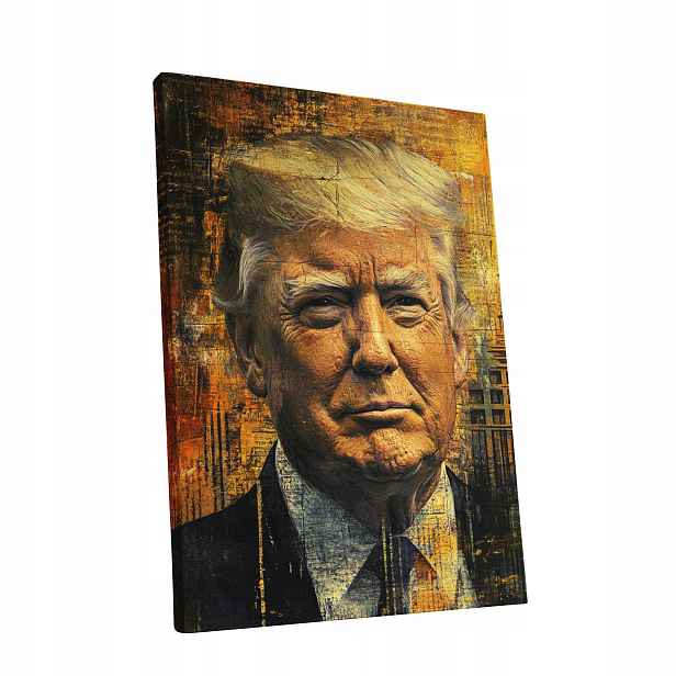 Obraz na plátně Portrét Donalda Trumpa v obývacím pokoji Trumpa dárek 75x100