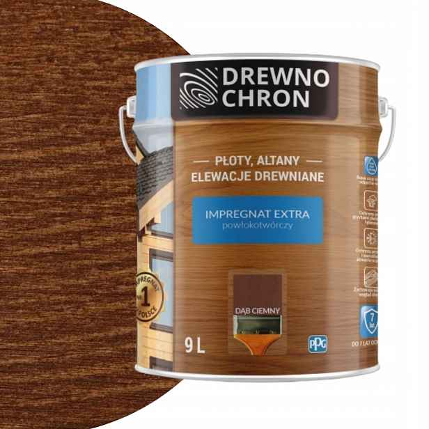 Drewnochron Impregnát Extra na dřevo 9L Dub tmavý