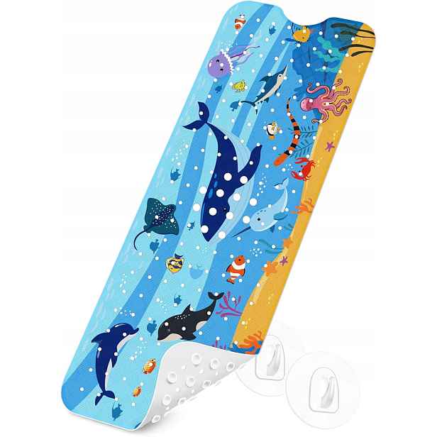 Prostiskluzová Podložka Do Vany A Sprchy 100X40CM S Háčky Pvc