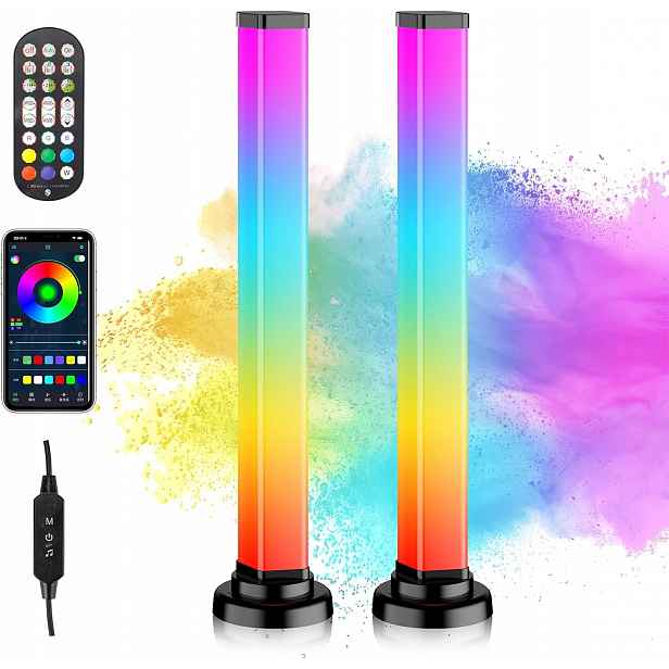 Smart Rgb Bar, kosočtvercové Led lampy pro hry, synchronizace s hudbou, dálkový ovladač