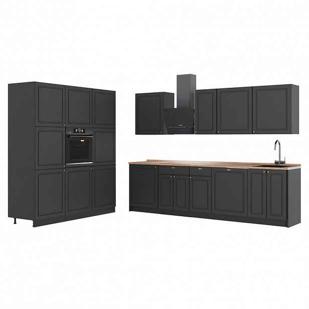 Vicco KUCHYŇSKÝ KOUT Fame-Line, Anthrazit-Gold Landhaus/Antracit, 460 cm, PD Dub