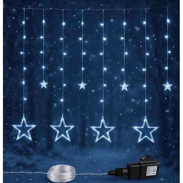 VOLTRONIC® 59575 Vánoční dekorace - svítící hvězdy - 150 LED studená bílá
