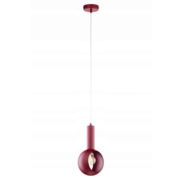 Závěsná lampa Vitrum bordó kovové očko 1xE27 15W Sigma Lighting