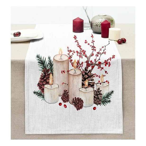 Běhoun na stůl s vánočním motivem 45x140 cm Merry Christmas – Mila Home