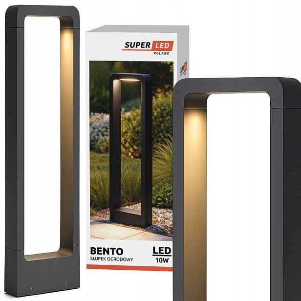 Zahradní Led lampa 80 cm 10W 700lm, venkovní stojanový sloupek 4000K, černá