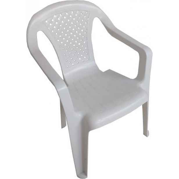 Dětská plastová židlička Bambini bílá