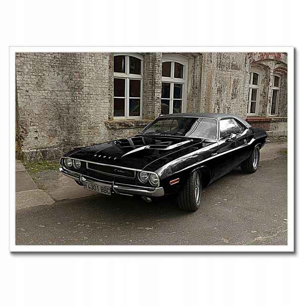 Plakáty v rámu 70x50 Dodge Challenger Rt Auto