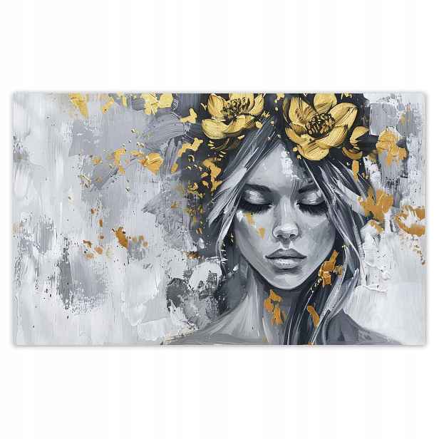 Fototapety 520x318 Žena Abstrakt Zlatá Květina