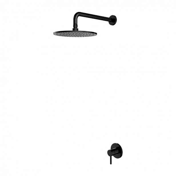 OMNIRES Y - Set sprchové podomítkové baterie a horní sprchy, s tělesem, průměr 25 cm, černá SYSY36BL