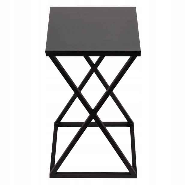 Stojan na květiny stojící Držák Na Květináč kovový loft 40 cm silný černý Xena