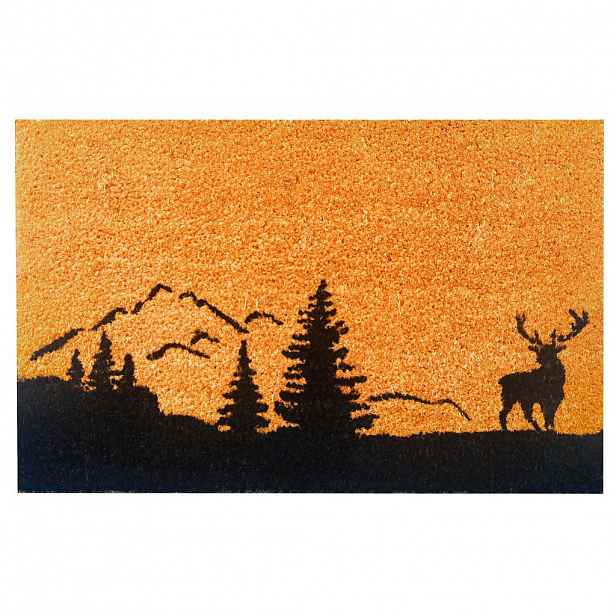 Relaxdays ROHOŽKA Přírodní kokosová s motivem protiskluzová 60x40 cm