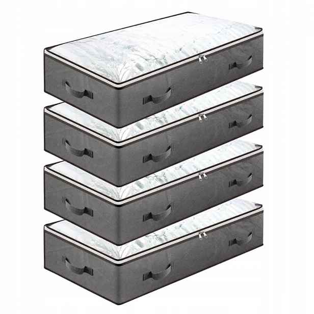 4X Taška Pod Postel Pro Ukládání Oblečení, Boxy, Organizér, Nádoby 90 L