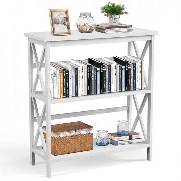 Regál Costway 79 cm x 86 cm x 38 cm bílý