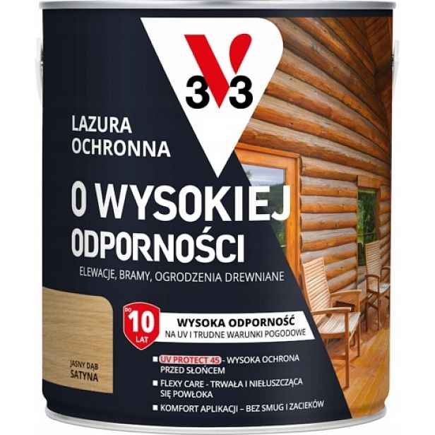 V33 Vysoce Odolná Lazura 2,5 L Exotické Dřevo