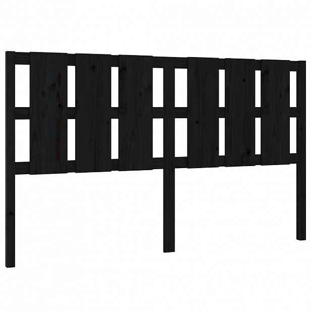 vidaXL Čelo postele černé 165,5 x 4 x 100 cm masivní borovice