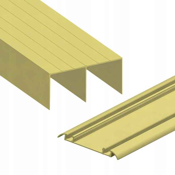 Koleje pro posuvnou skříň 150 cm horní a spodní komplet Zlatá Anoda