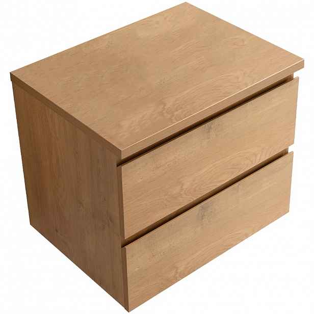 Koupelnová skříňka Carole - dub medový + deska pod umyvadlo Navira Pro - 36 mm - 70x51,6x46 cm