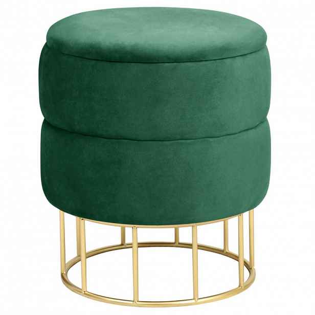 RAUMHIRSCH FURNITURE ČALOUNĚNÁ STOLIČKA zelená 37/42/37