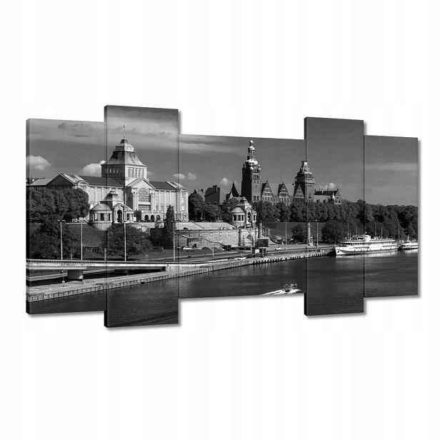 Obrazy 120x65 Černobílý Štětín