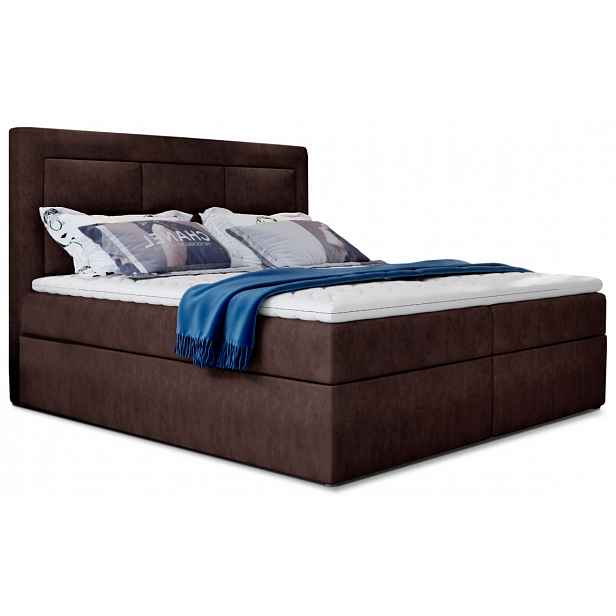 Boxspring KORBELA 03 180x200, hnědá látka