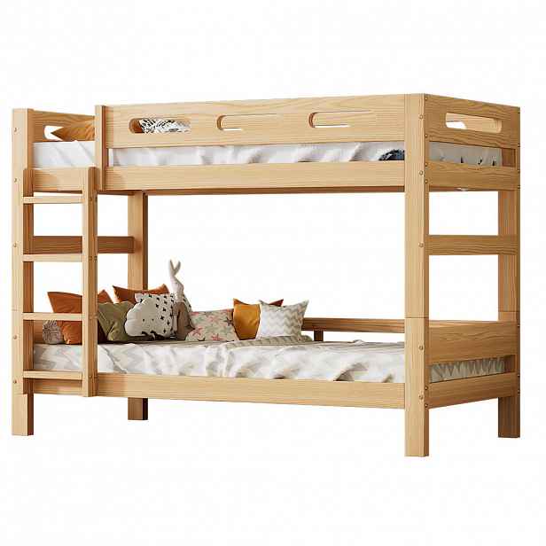 CHICFURN PATROVÁ POSTEL 90/200 cm v přírodní barvě, dělitelná na 2 lůžka