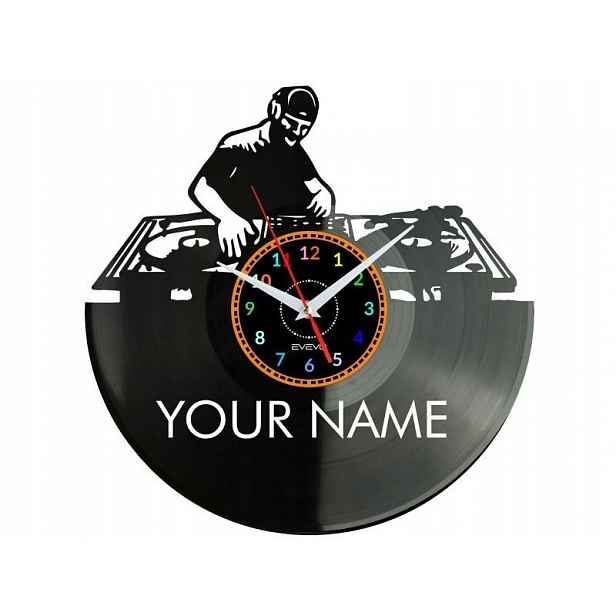 Dj Jméno Dárek Originální dekorace do domu Hodiny z vinylové desky