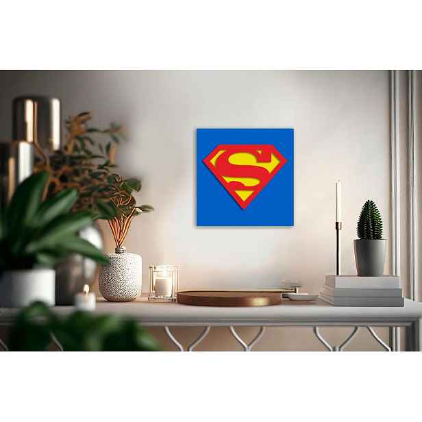 Superman Marvel dřevěný obraz, dekorace