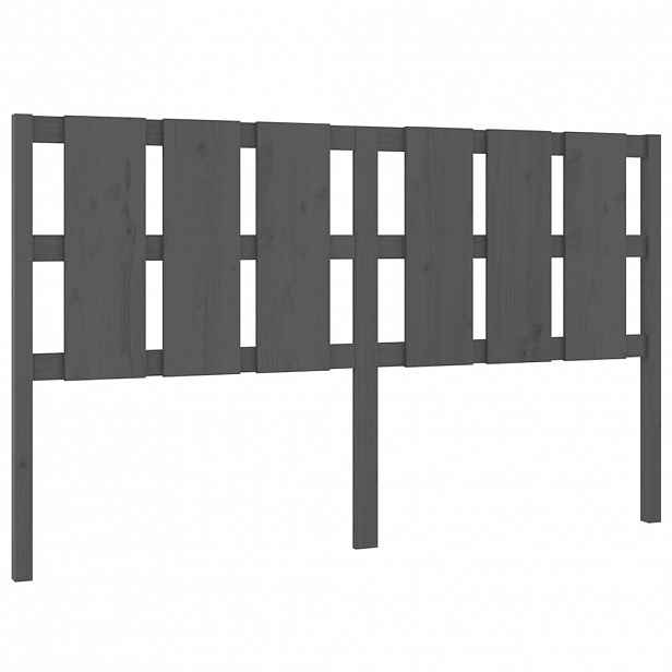vidaXL Čelo postele šedé 185,5 x 4 x 100 cm masivní borovice