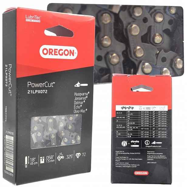 Originální řetěz Oregon 18" 72 článků 0.325x1,5 pro pily Husqvarna