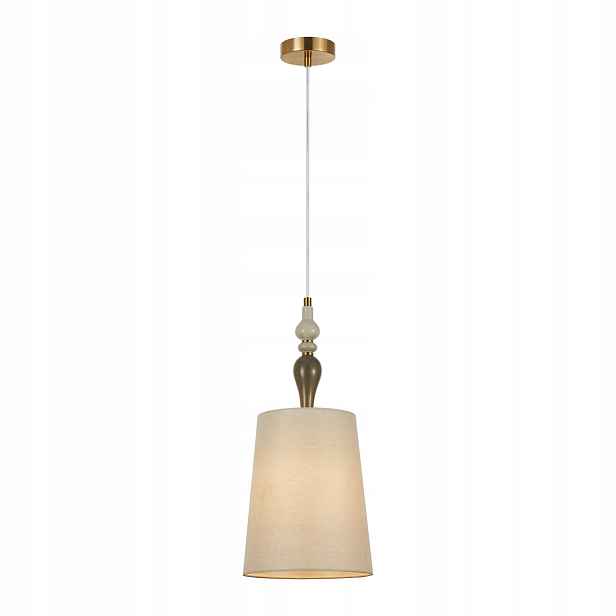 Závěsná lampa s meruňkovým stínidlem z tkaniny Ø22 cm 1xE27 60W Moren Italux