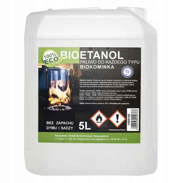 Bioalkohol bioethanol Bio palivo do biokrbu 5L